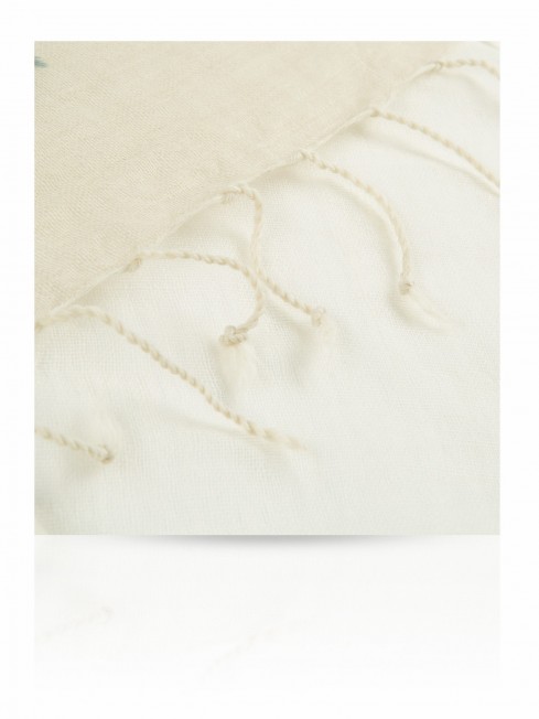 Палантин Женский ZW.EMB/WHITE.BEIGE